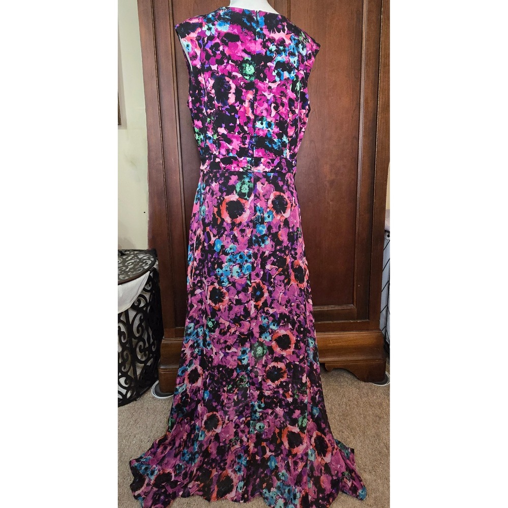 Taylor Floral Maxi Dress 14 Faux Wrap Wedding Guest Garden Party Cruise - Picture 3 of 7